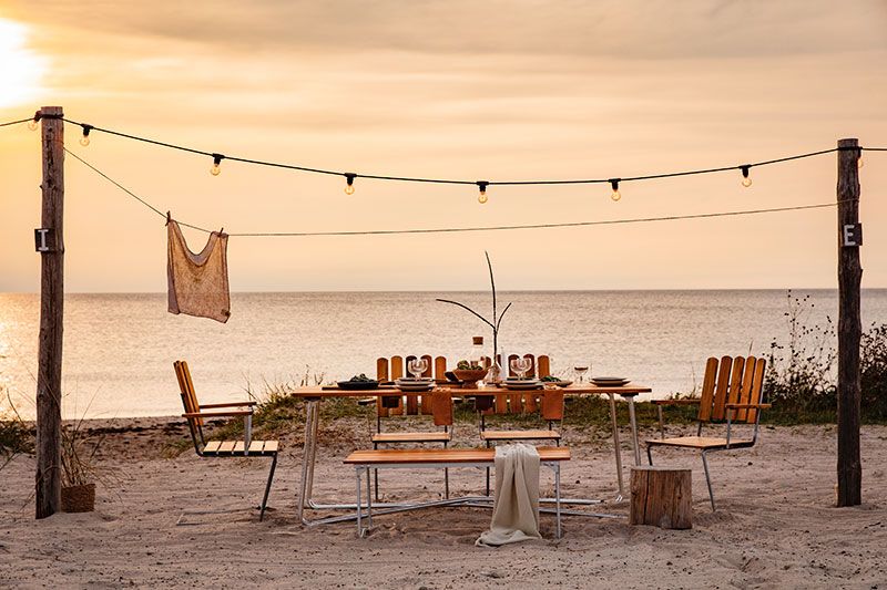 Benk 8 teak Grythyttan Stålmöbler