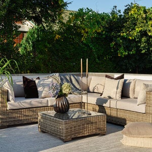 Ninja avslutningsdeler H+V rustikk kunstrotting inkl. vannavstøtende puter Brafab