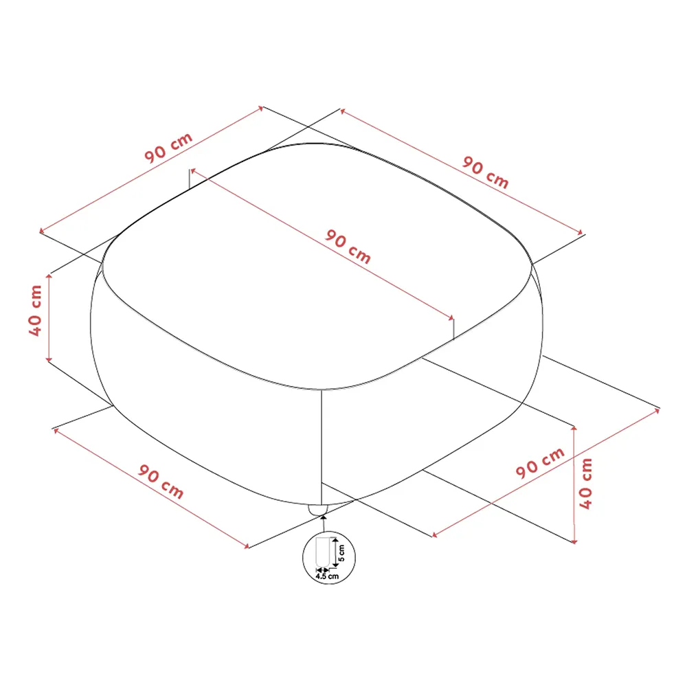 Norris fotskammel lys beige stoff Anna lys beige