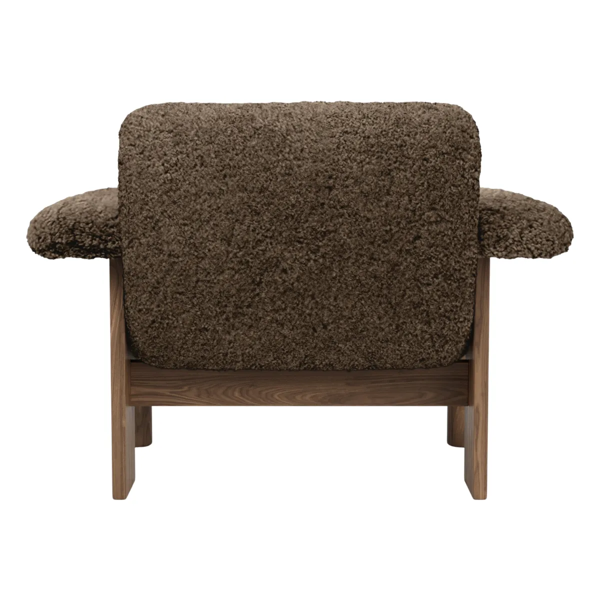 Brasilia loungestol valnøtt massiv Sheepskin Nevotex Root