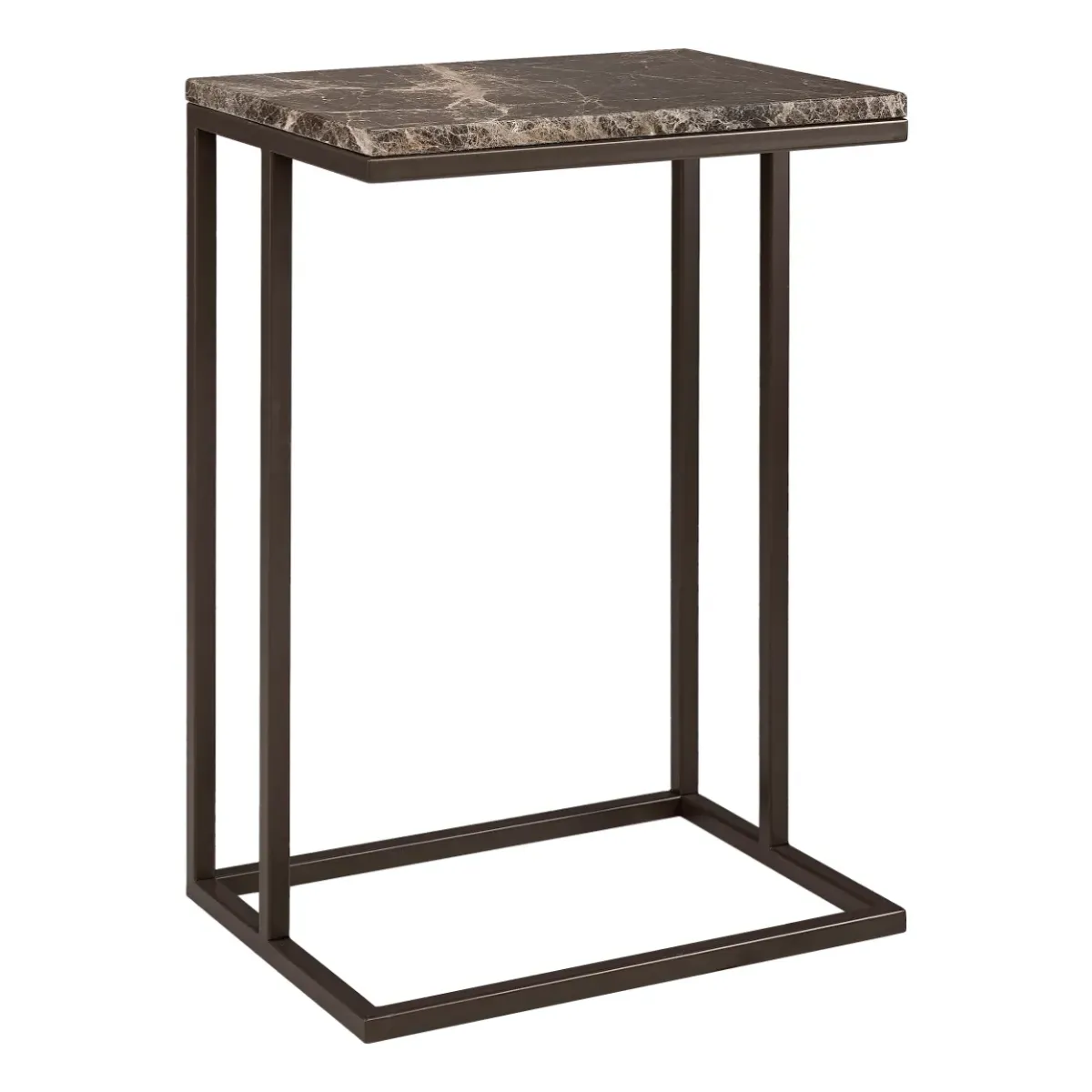 Sidebord i Marmor Taro Wide Ash brown