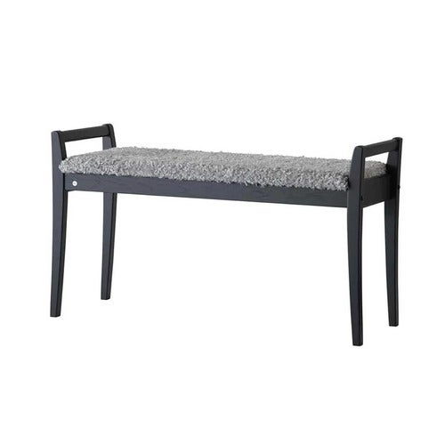 Meja Bench Svartbeiset eik/safeskinn look Lys grå