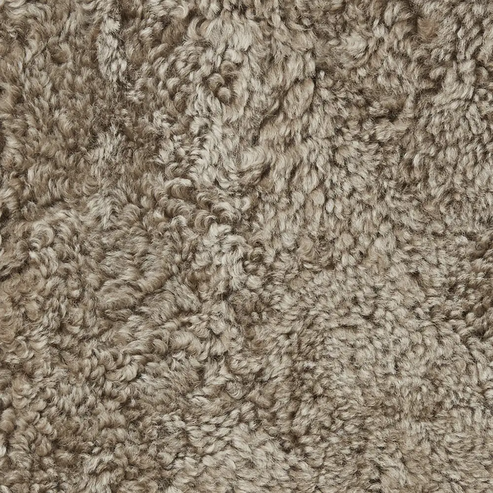 Curly Seat Cover Sheepskin 40x40cm Light Brown 