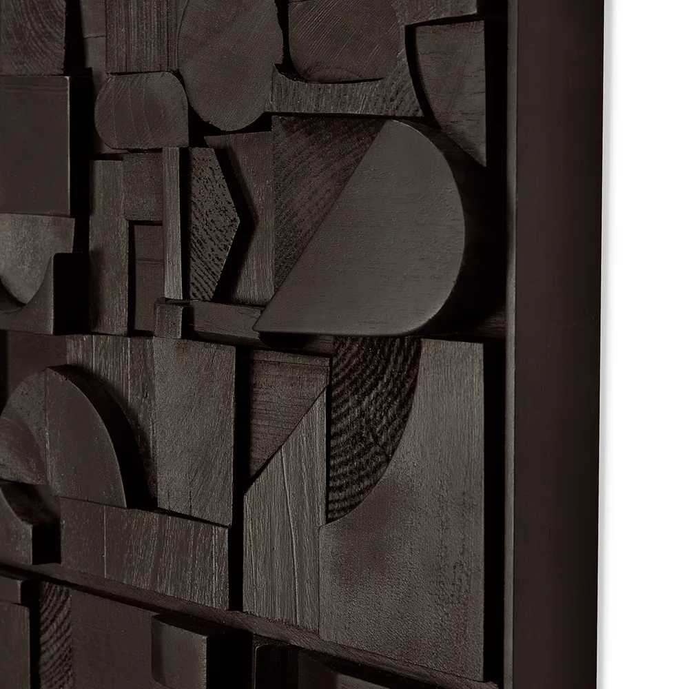 Bricks Veggdekorasjon 120x90 cm Svart