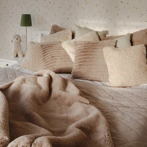 Fluffy Putetrekk 45x45 cm Pink