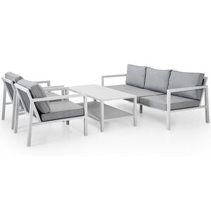 Belfort Sofagruppe hvit/grå Brafab