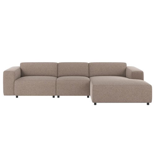 Willard sofa 4-seter sofa med chaiselong høyre stoff Brenda beige