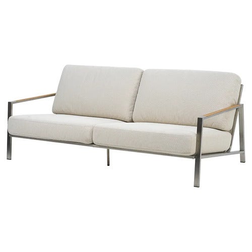 Naos 2,5-seters sofa  Stainless steel / Dot beige