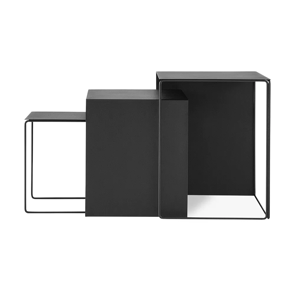 Cluster Bord - Sett med 3 - Black