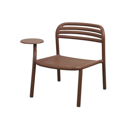 Bliss lenestol m/sidebord høyre Desert red, aluminium