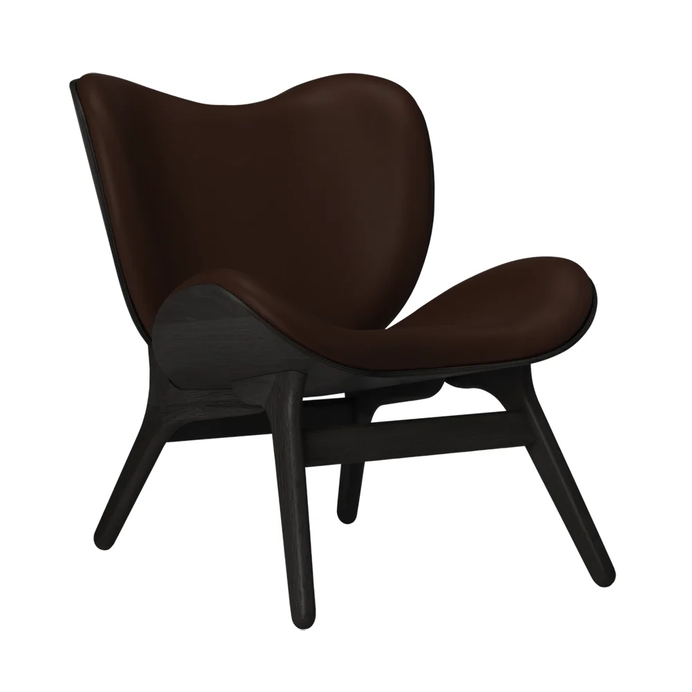 A Conversation Piece Lounge stol Black Oak/Hope Leather Brown