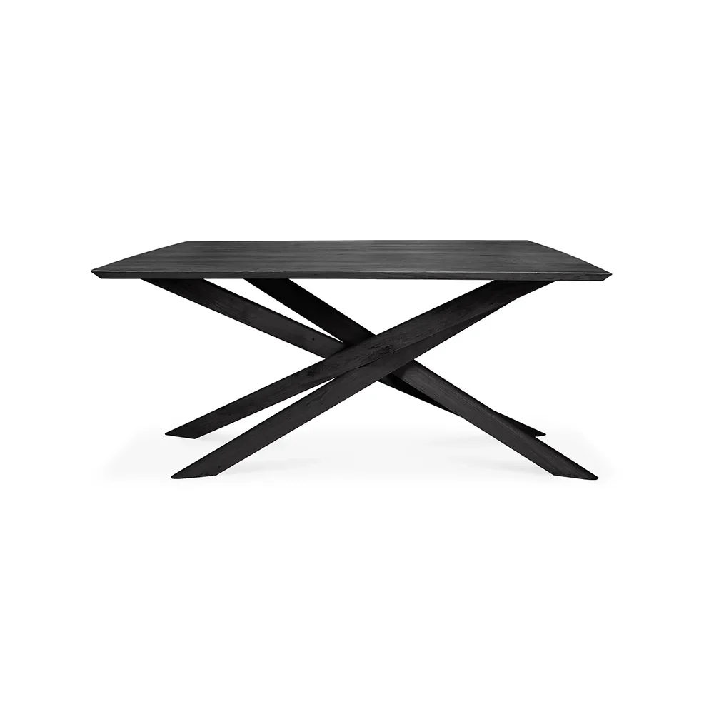 Mikado Spisebord 106x203 cm Svart Eik