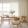 Waterton spisestol med armlener eik/beige stoff