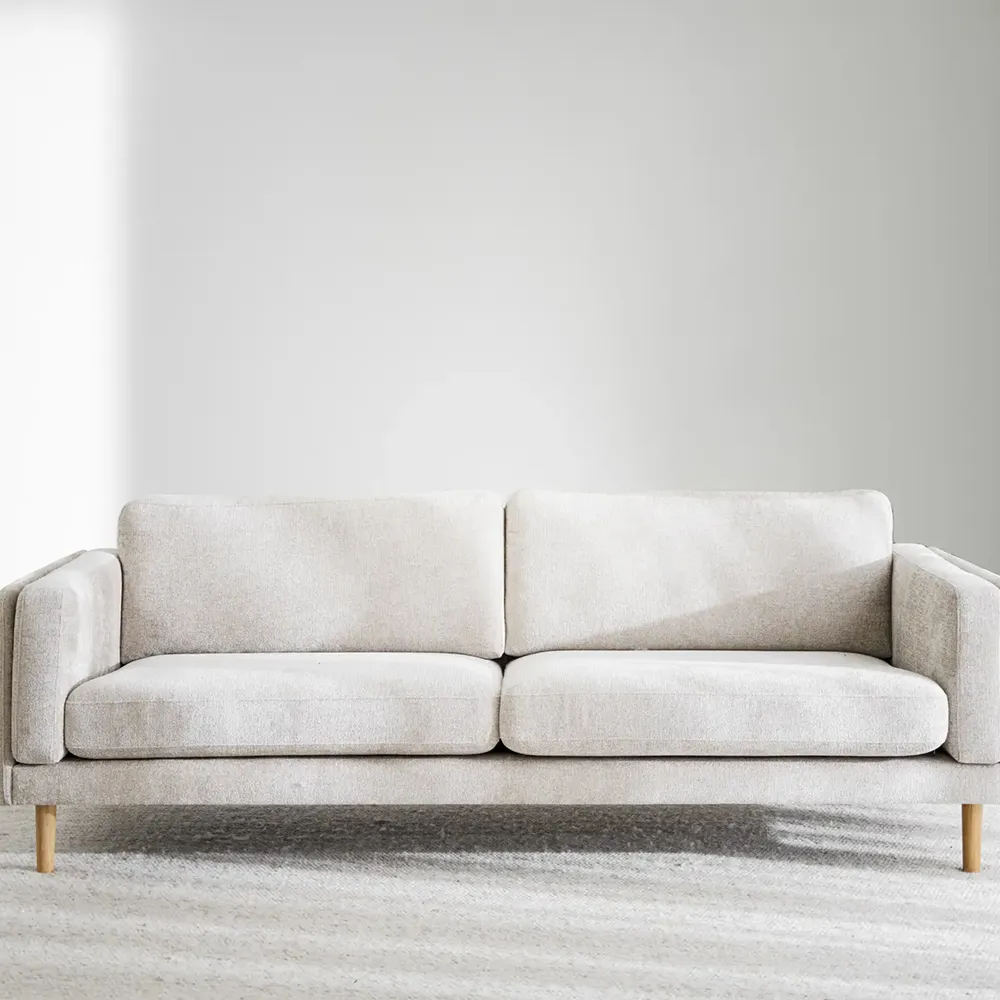 Braden 3-seter sofa eikben/lys beige
