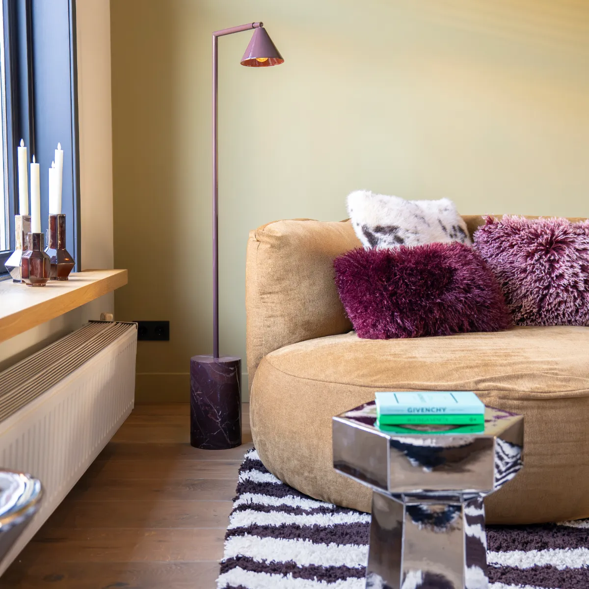 Floor lamp Lumina - brown 34x18x140 cm