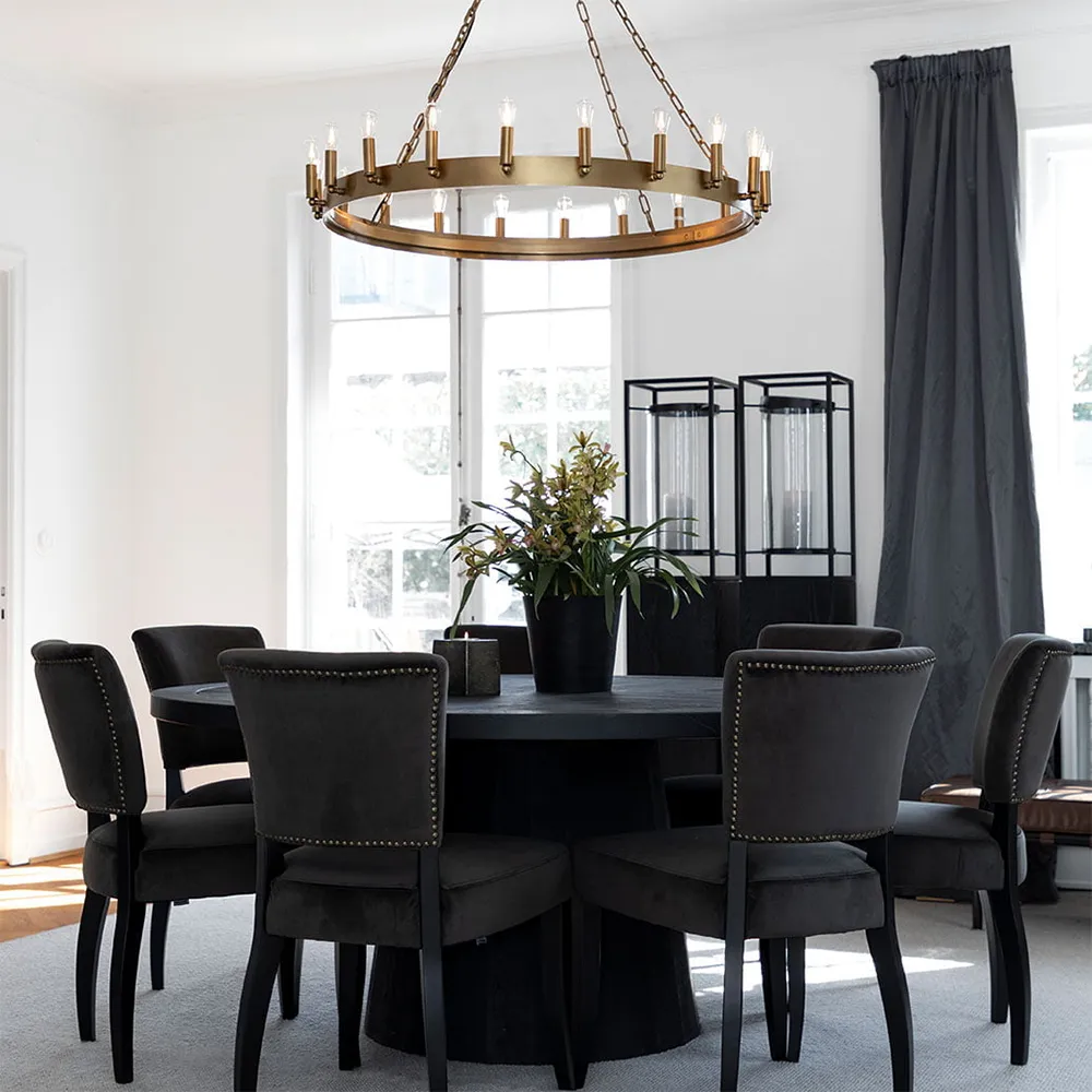 Taklampe Crown 105 cm old brass