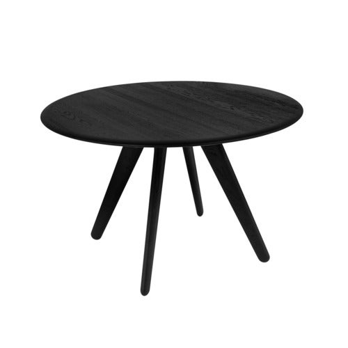 Slab rundt bord 120 cm svart