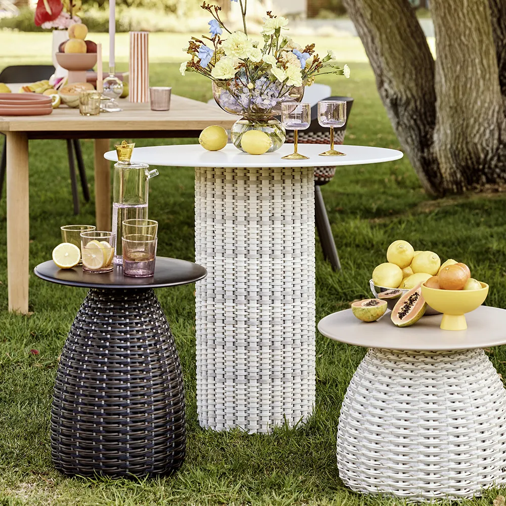 MYMI bistro bord, Ø 80 cm, HPL bordplate DHZ lipari 0304 myvera 0250