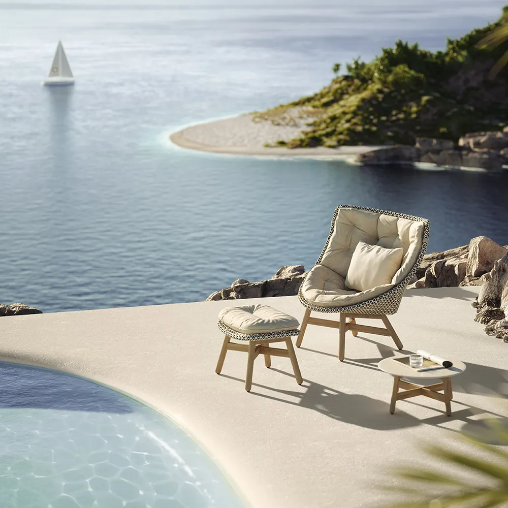 Mbrace wingchair teak AY5 teak 0205 pepper 0115