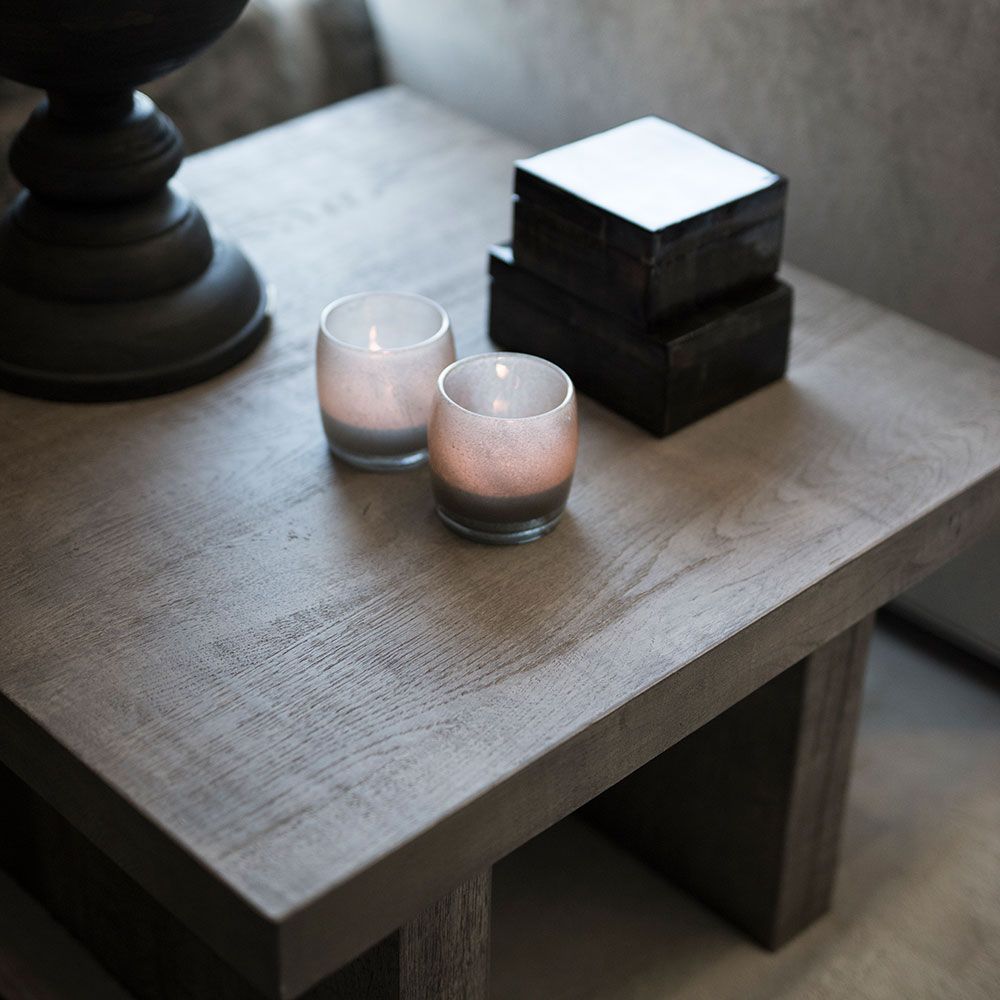 Plint salongbord 75 x 75 mørkebrun Artwood