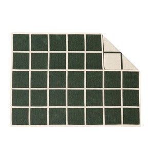 Vevd pledd i lammeull Criss Leaf