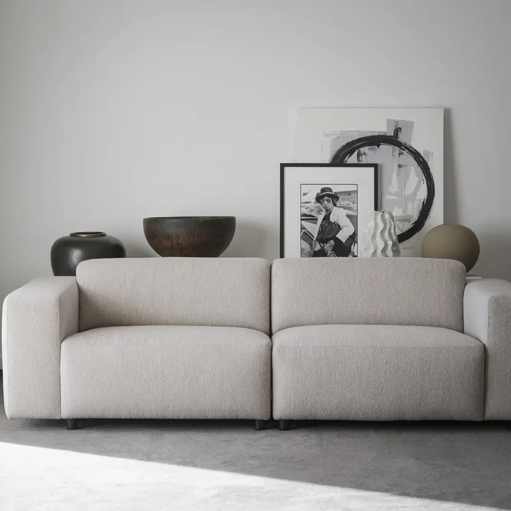 Willard sofa 3-seter stoff Alice lys beige