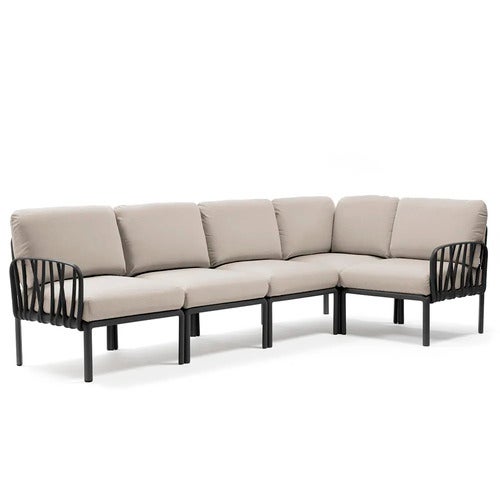 Komodo 5 hjørnesofa Anthracite - Tech Panama