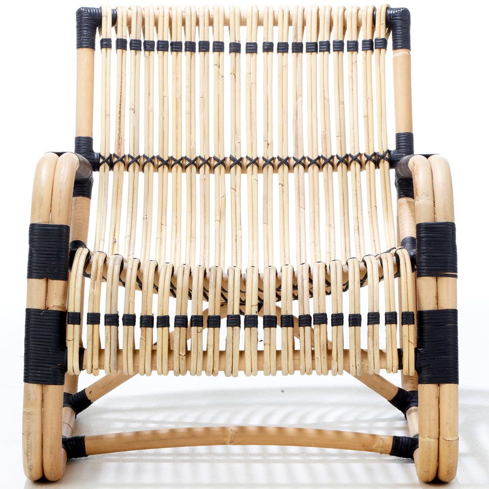 Curve loungestol Svart/Natur