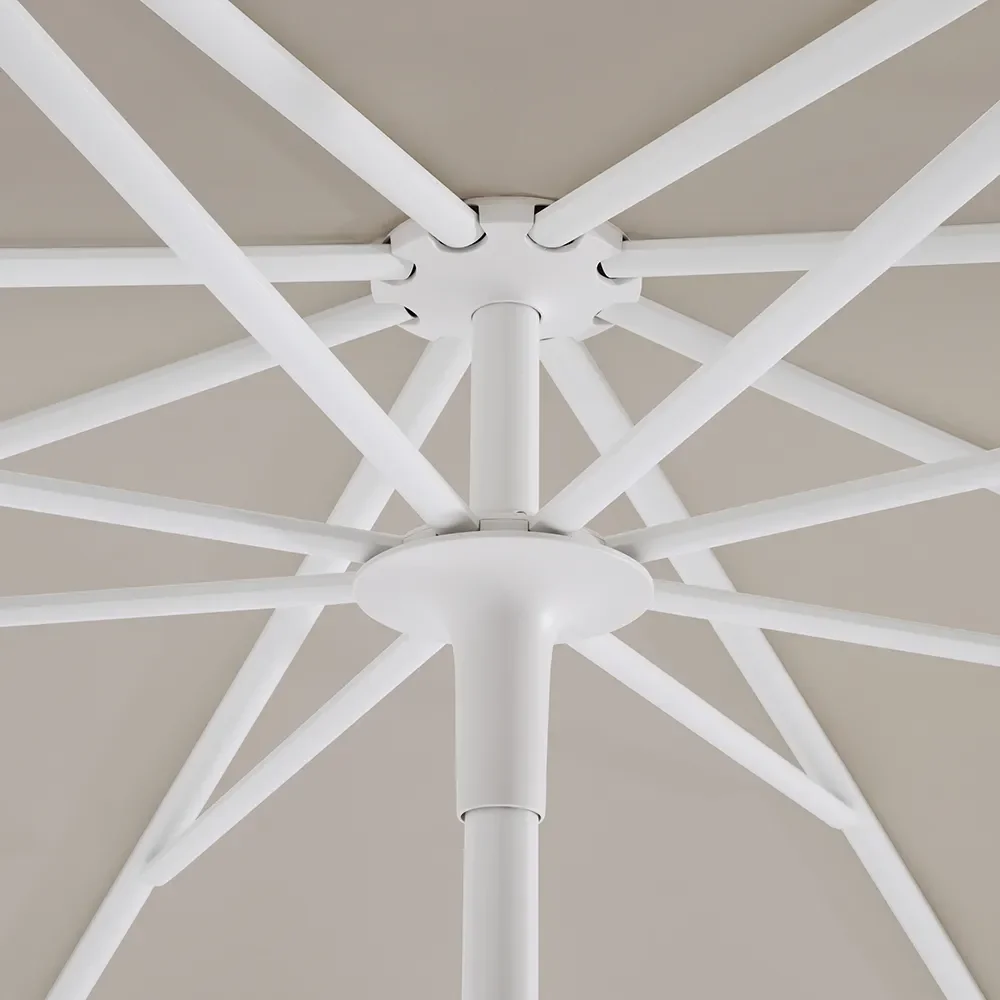 Smart parasoll 250 cm matt white Kat.5 800 Red Stripe