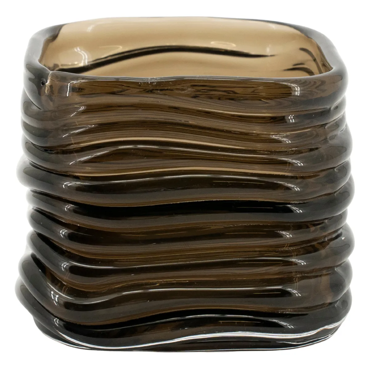 Rizo small 10x10x8 cm Glass Brun