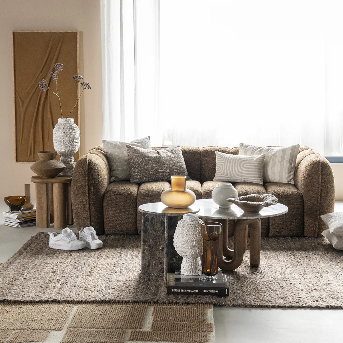 Sofa Cubetto (2,5-seter) Brown