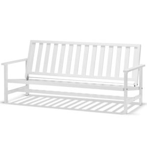 Sofa 3-personers aluminium hvid 