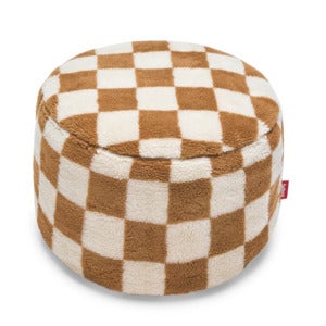 Point Teddy pouf Chess Almond Creme
