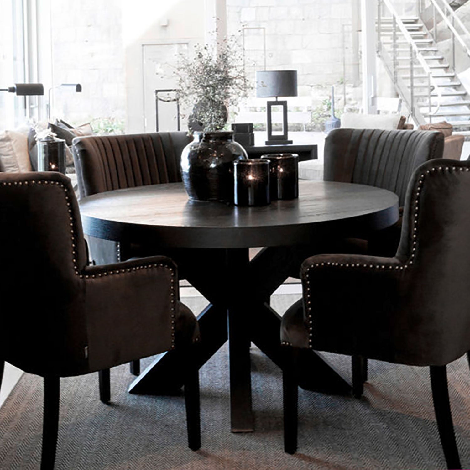 Dylan spisestol Velvet Dark Brown Artwood