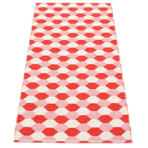 Dana matte 70x160 cm coral red / piglet / vanilla 