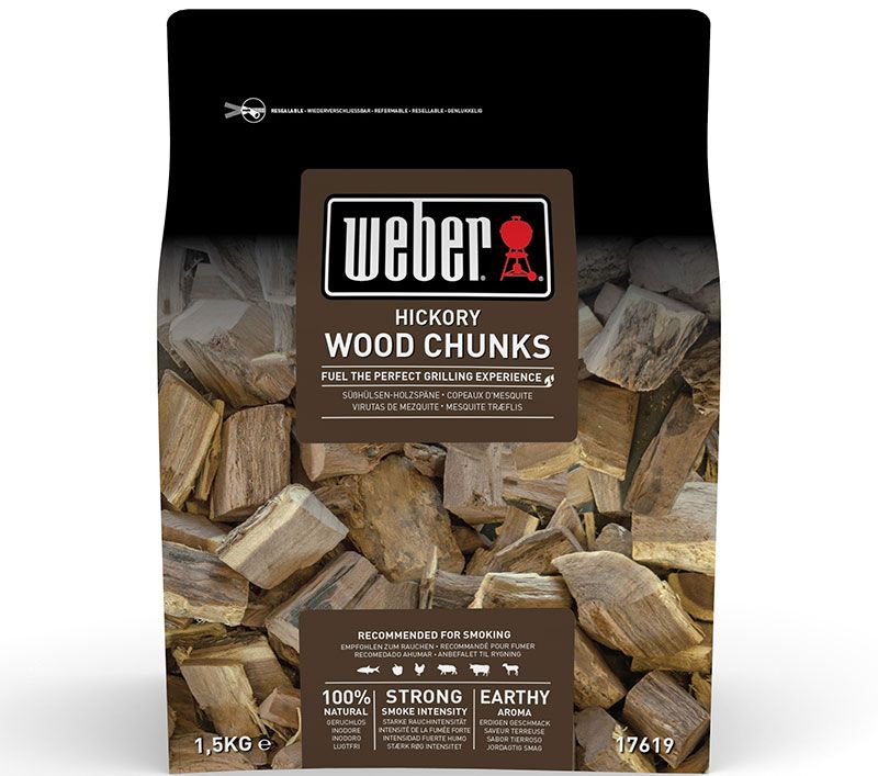 Røketre chunks hickory 1,5 Kg Weber
