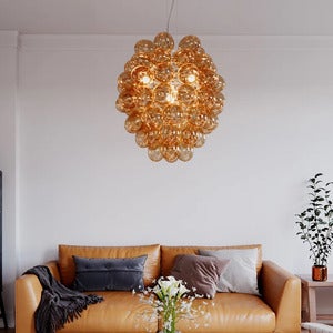 Deluxe taklampe Ø64cm Konjakk