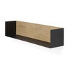  U shelf 70x15 cm eik/sort metall