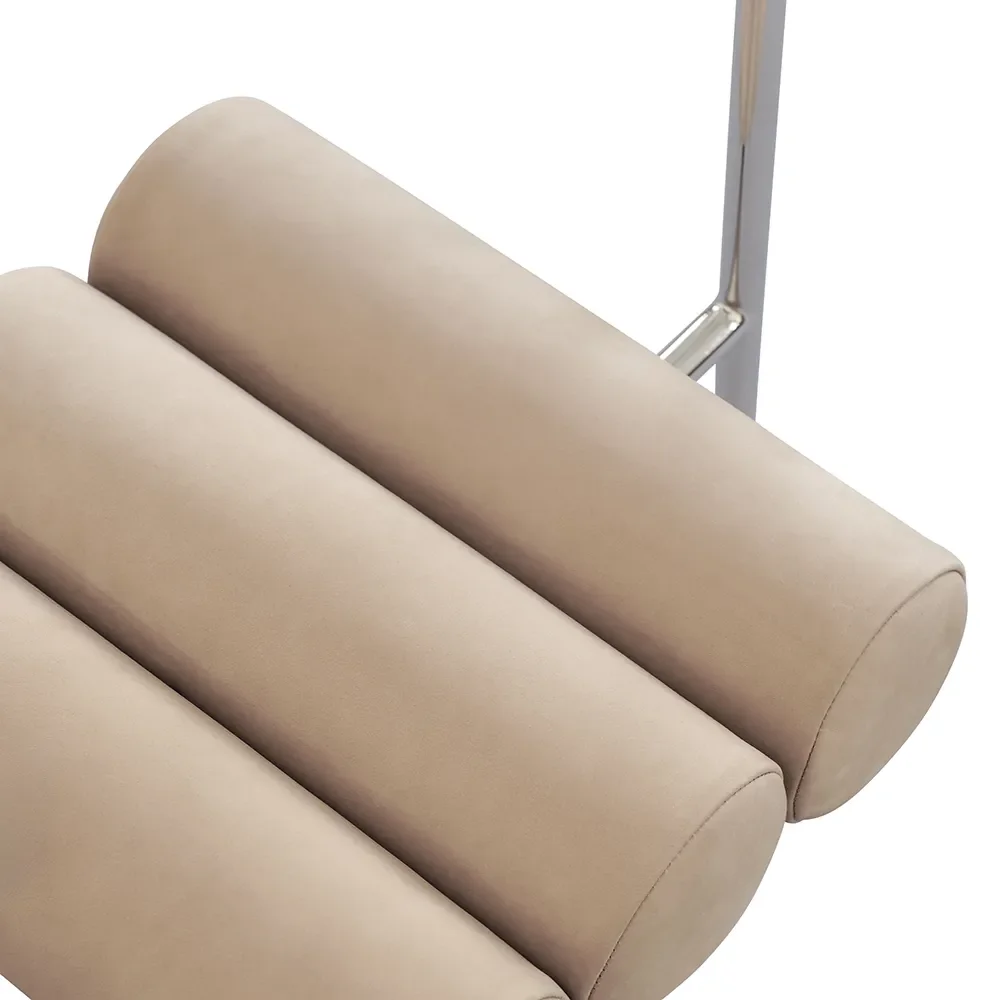 Hiro spisestol, rustfritt stål - nubuck