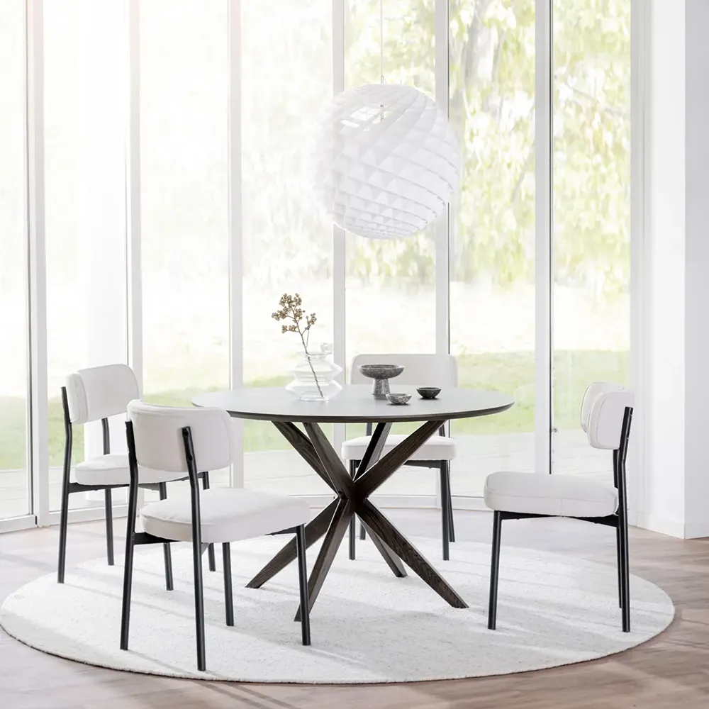 Calverton spisebord Ø120 cm brun eik