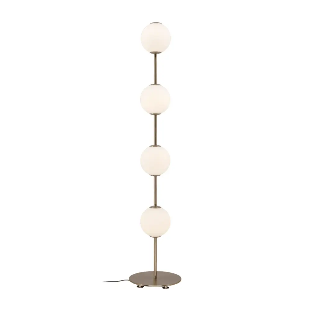 Audrey LED-gulvlampe, messingfarget, 128 cm, 4 lyskilder - UMAGE - Stue - Design - Metall - Med flere lyskilder