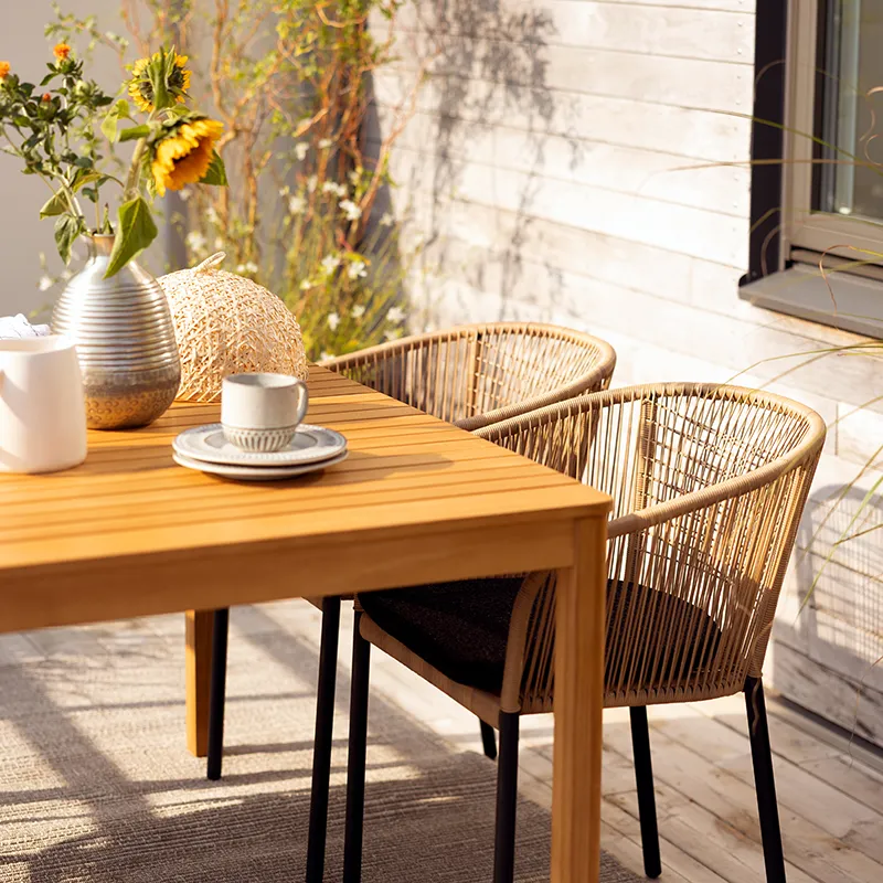 Delta stol    Svart / Natural Wicker/ Teddy Black