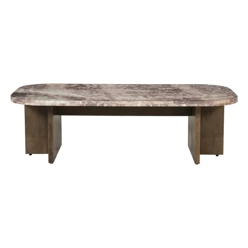 Haussmann Sofabord 120x59x40 cm Mangotre & Marmor Rosa