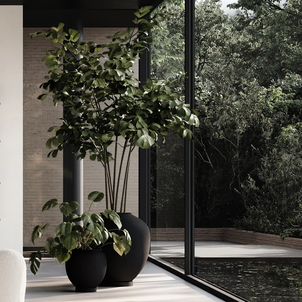 Sunao vase Hexa - Black