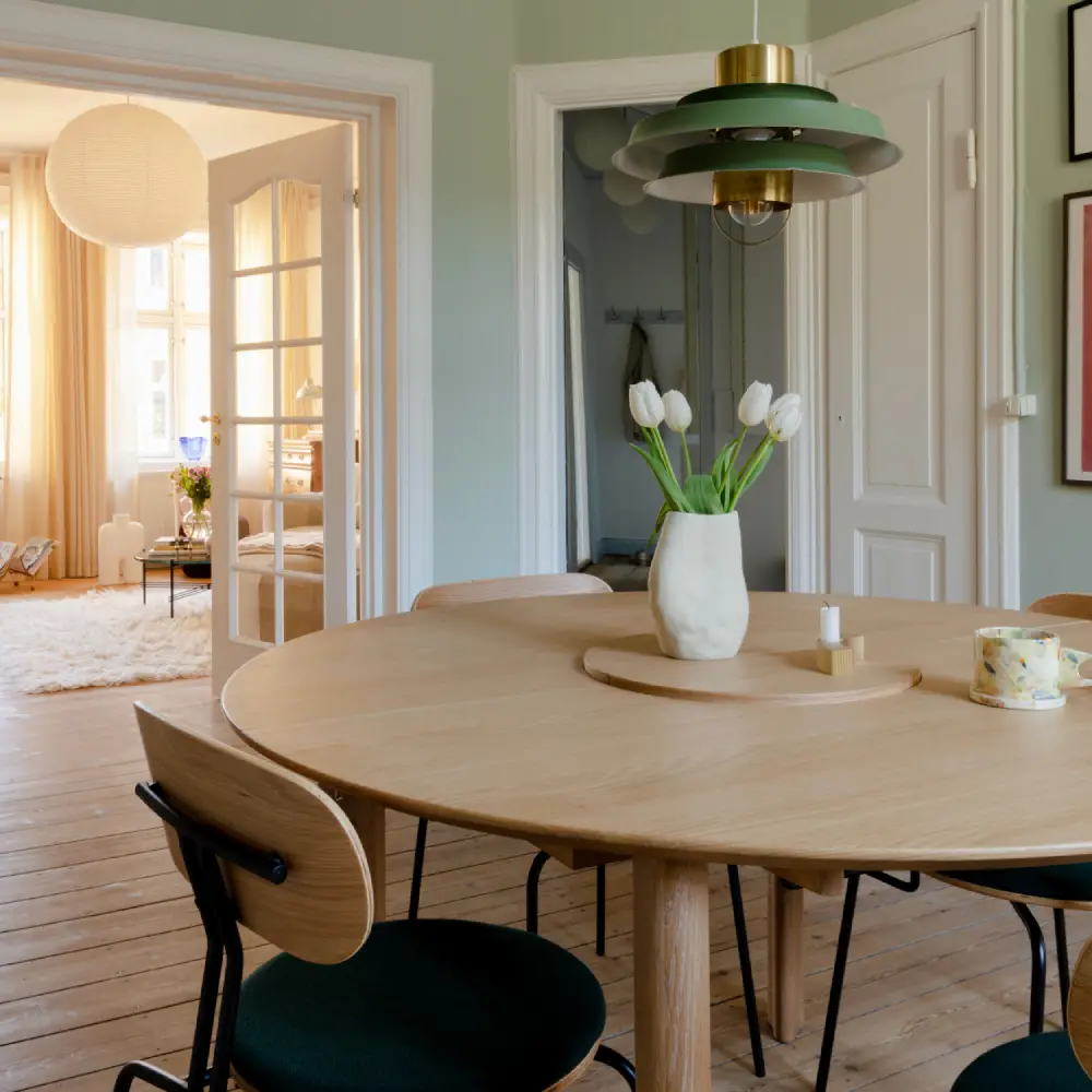 Comfort Circle Spisebord med uttrekk Oak