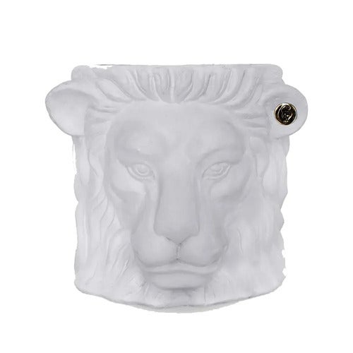 Lion krukke Small white