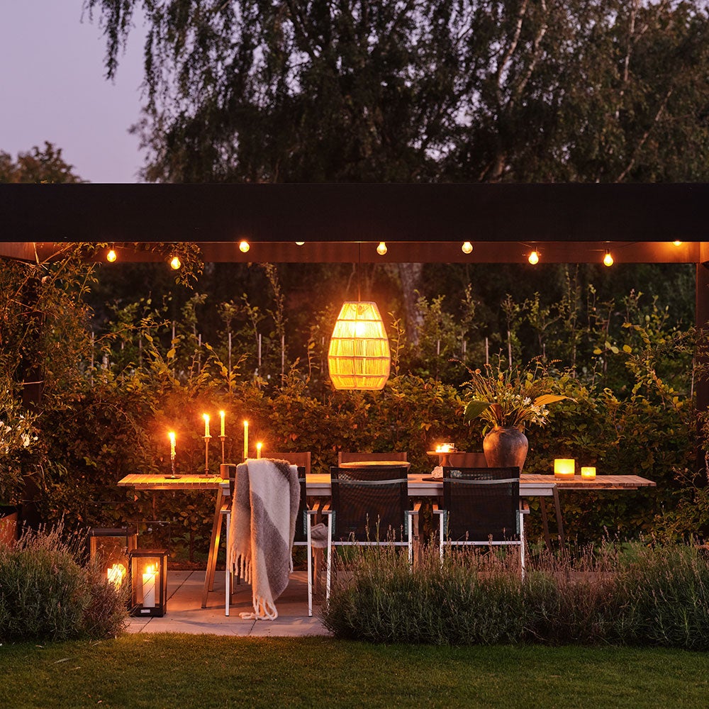 Naos spisebord 100 x 220 cm rustfritt stål / teak Brafab