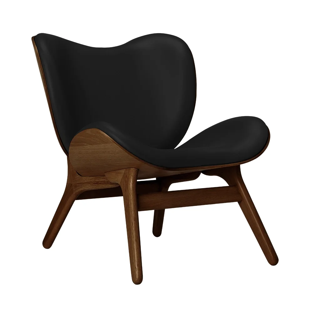 A Conversation Piece Lounge stol Dark Oak/Hope Leather Black