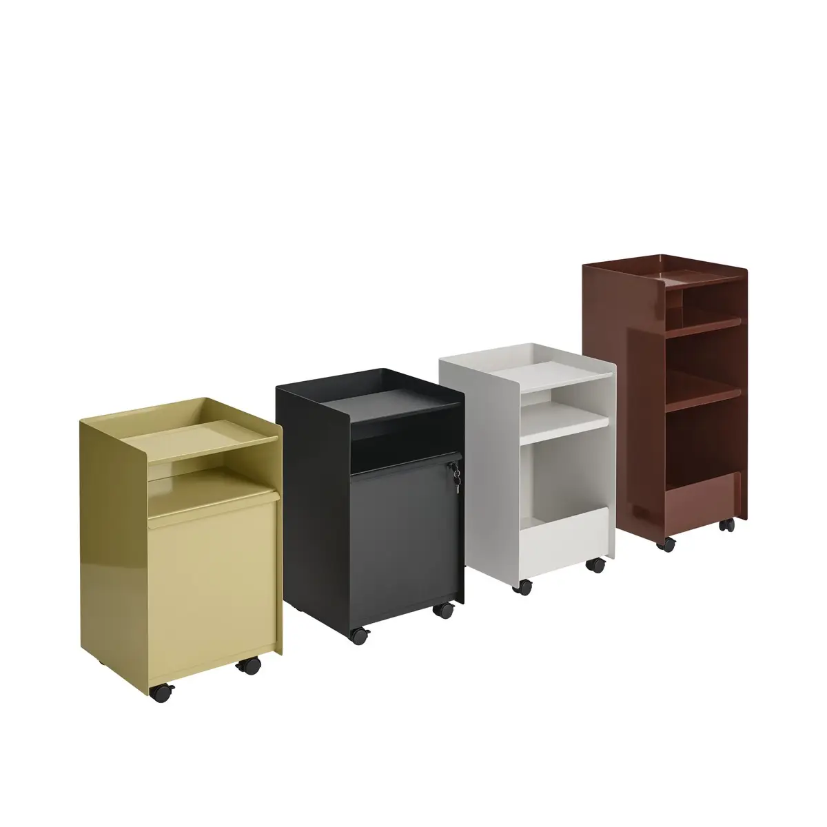 Folded Trolley med skuff, høyde 61,5 cm – grå