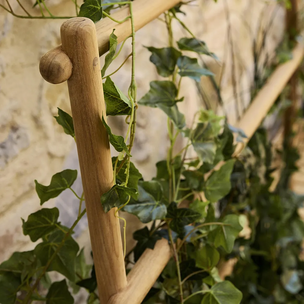 Sticks planter 103x58 cm med stativ Teak/ Grey